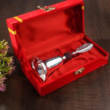 Silver Rudraksh Brass Bell